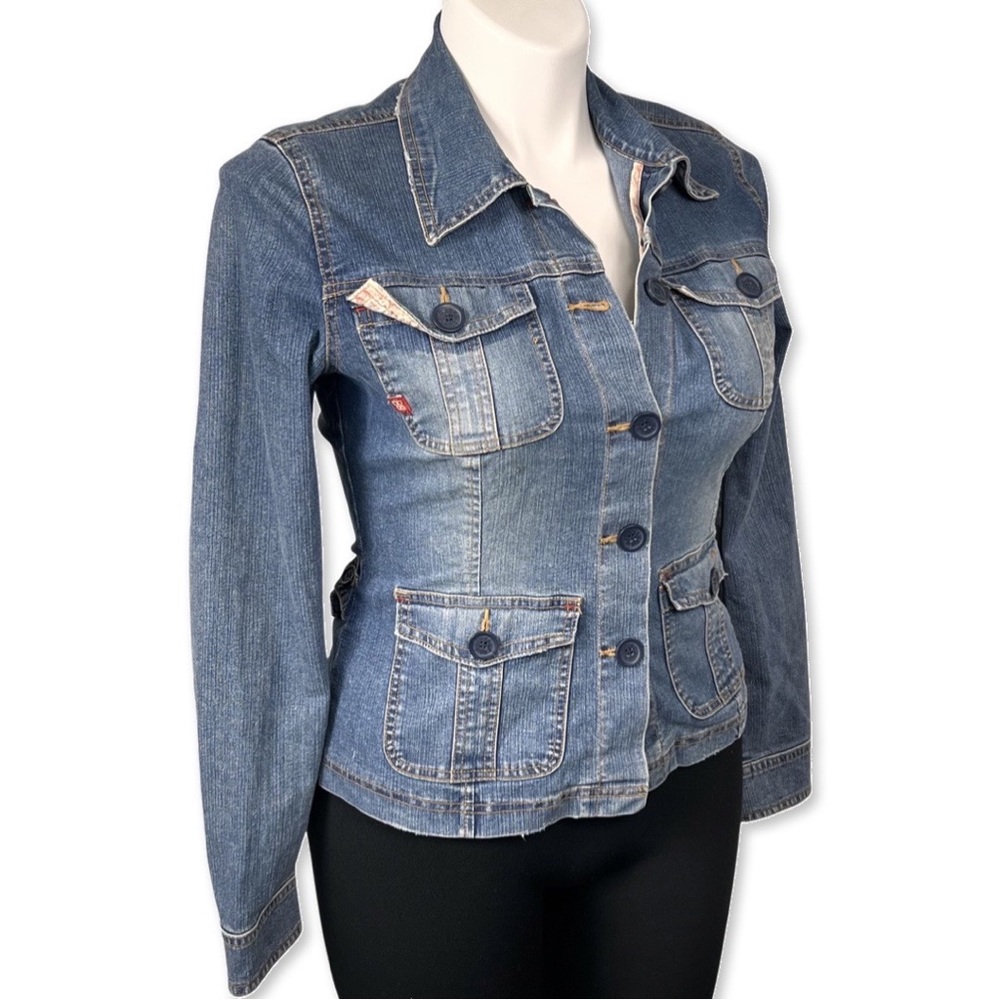 Plugg fitted jean jacket blazer